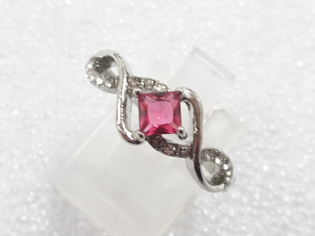 JAPANESE KIMONO / ANTIQUE COLORED STONE RING (SIZE 16)